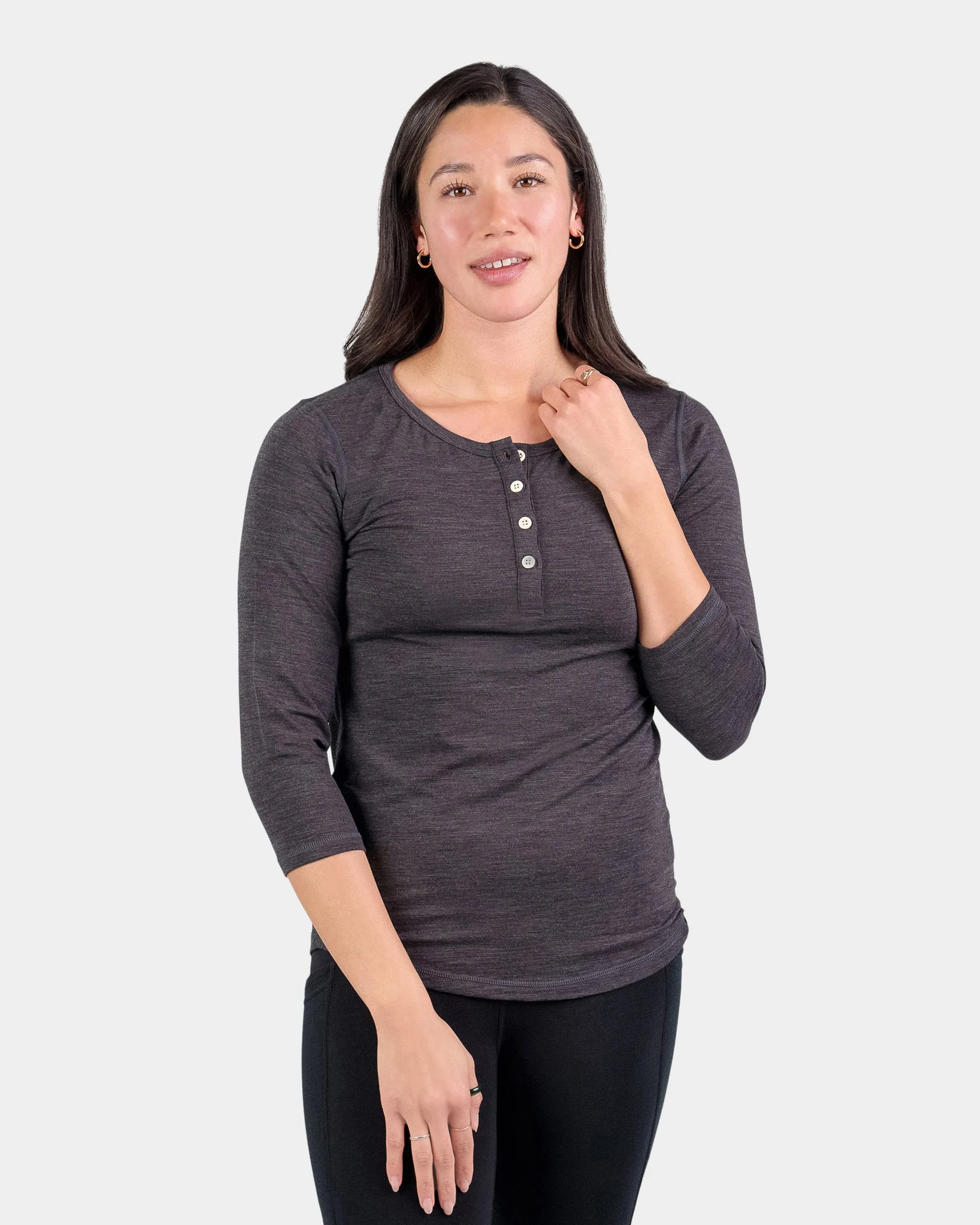 3/4 Sleeve Henley