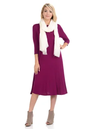 A-Line Swing Trapeze Midi Dress