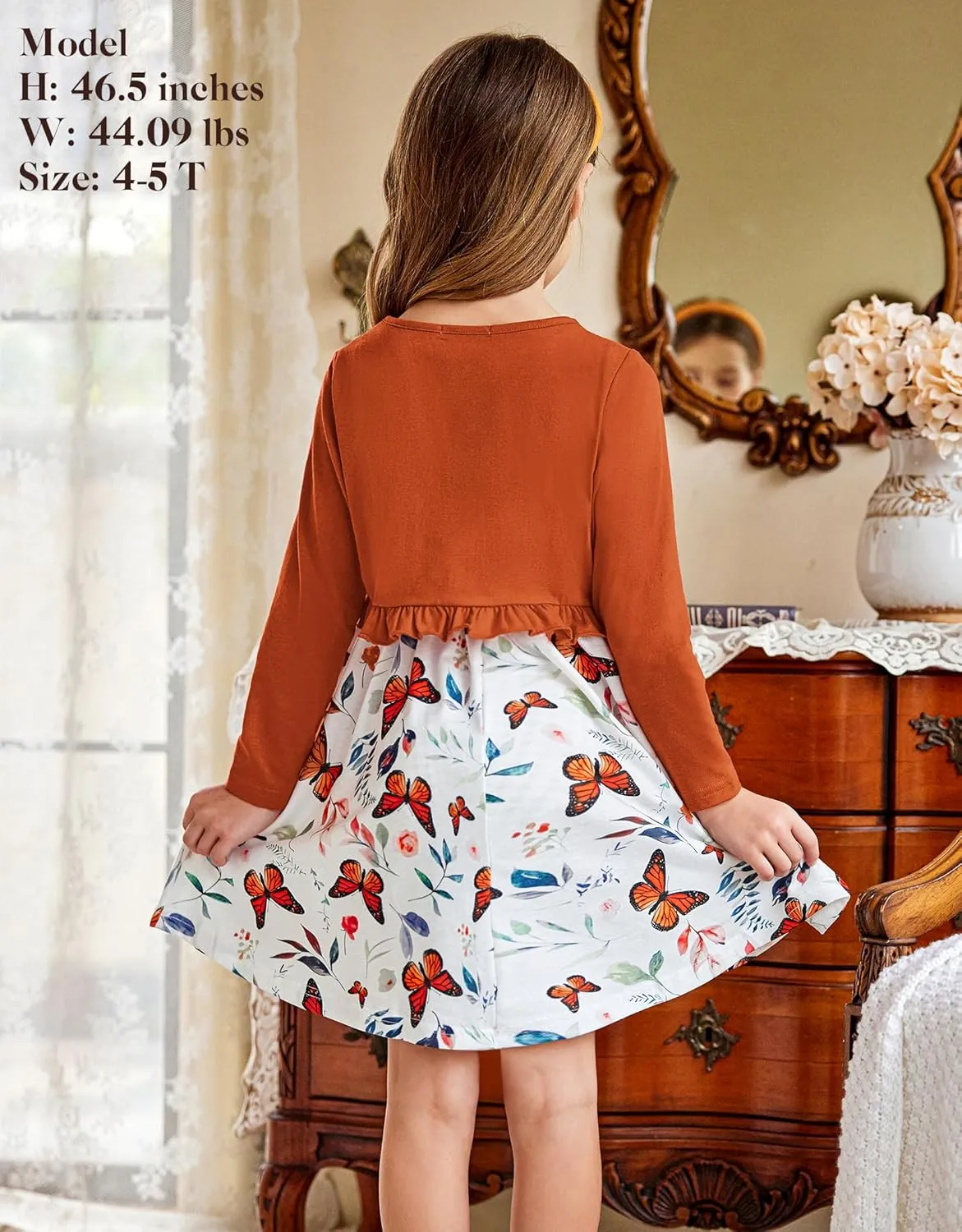 Arshiner Toddler Girl Floral Print Sundress Dress and Cardigan Sets
