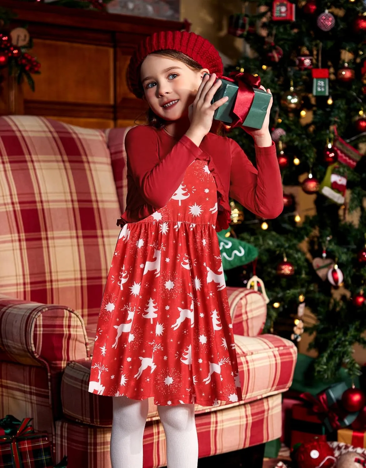 Arshiner Toddler Girl Floral Print Sundress Dress and Cardigan Sets