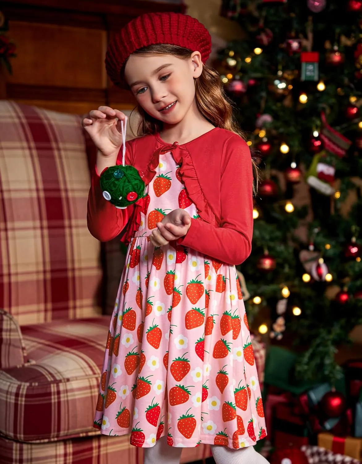 Arshiner Toddler Girl Floral Print Sundress Dress and Cardigan Sets