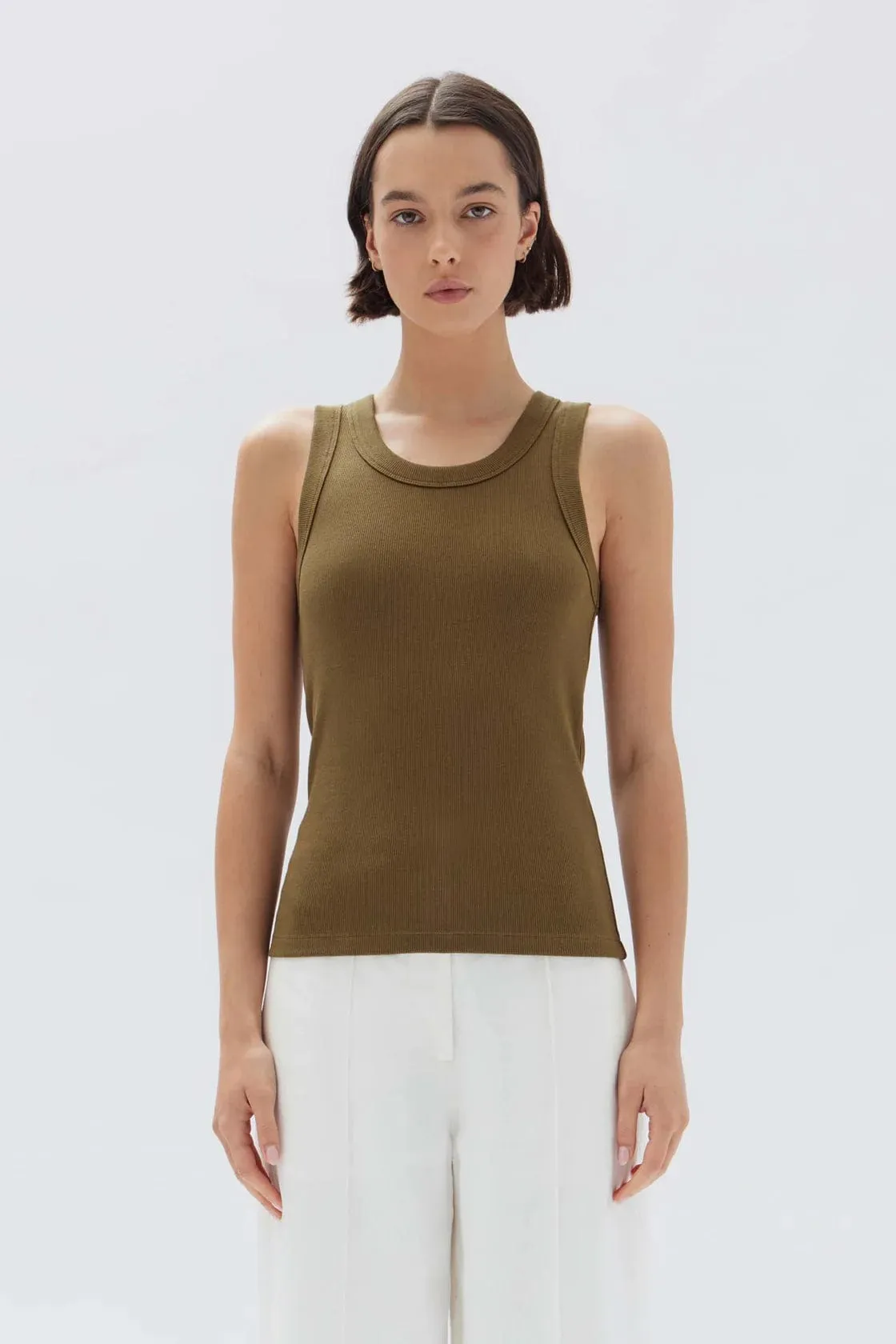 Assembly Label | Miana Rib Tank - Pea