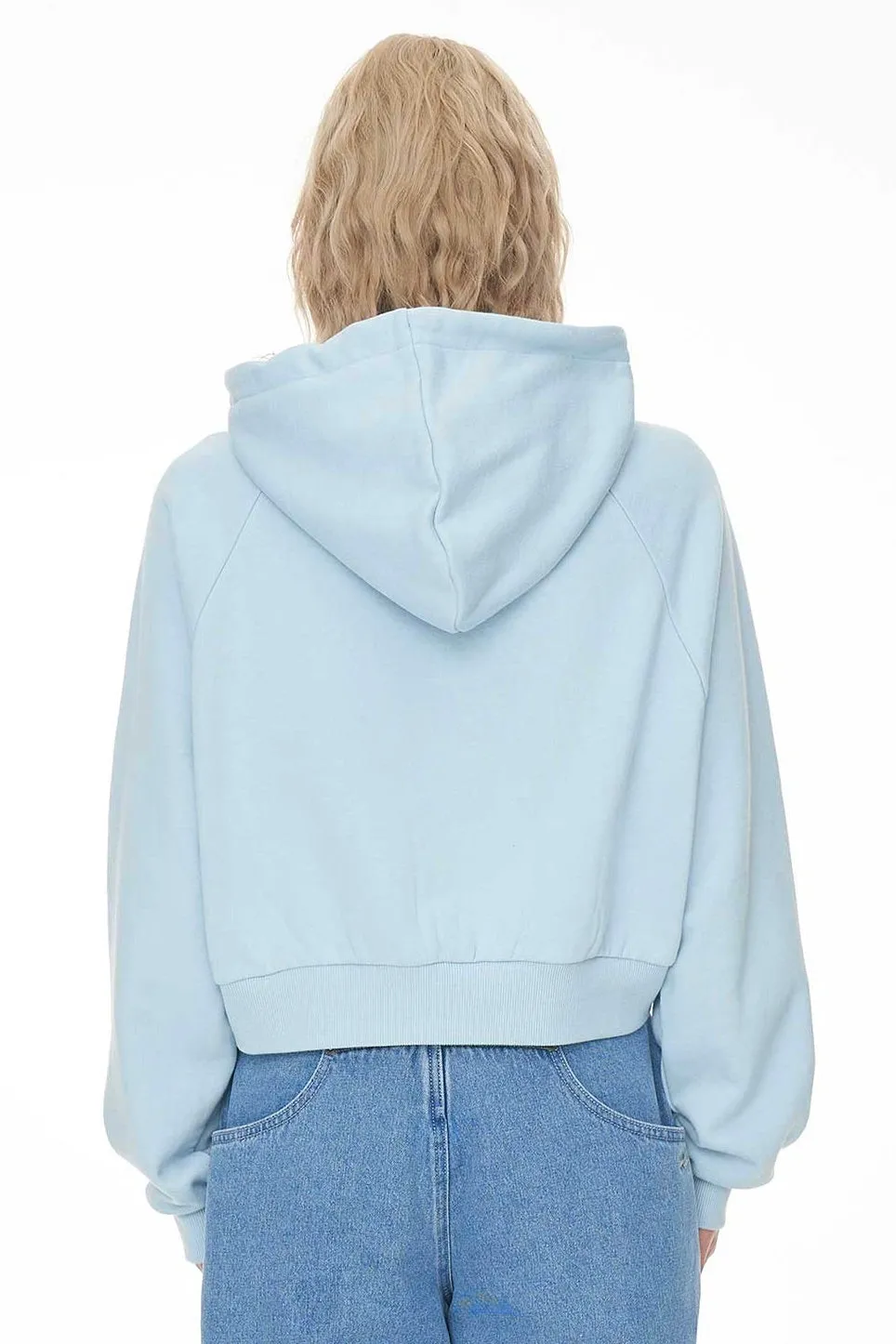 Avery Blue Crop Copywrite Hoody