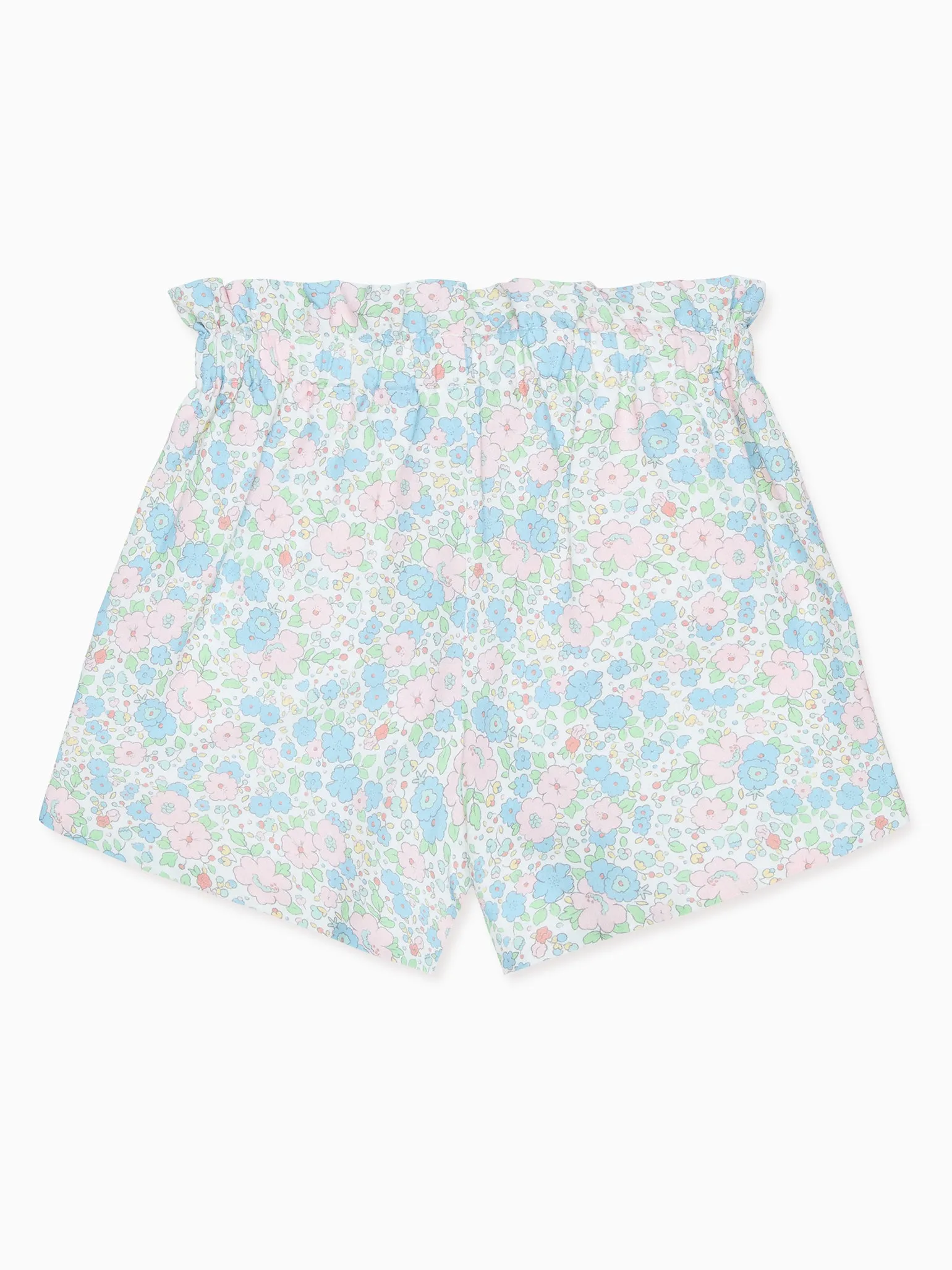Blue Floral Antonia Cotton Girl Shorts