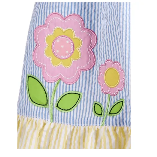 Blueberi Boulevard Baby Girls Gingham Bumblebee Sundress, Size 6-9Mo