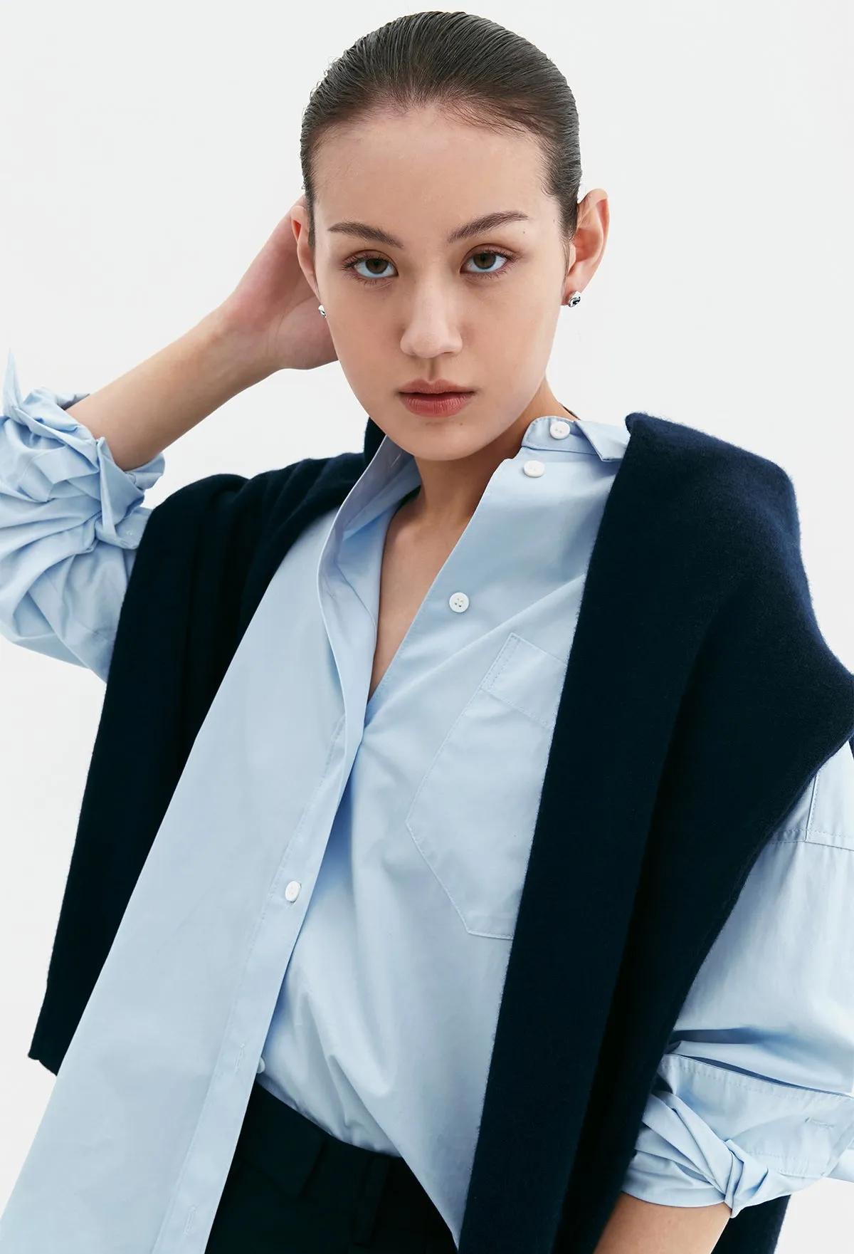 Boy Boxy Shirt In Light Blue