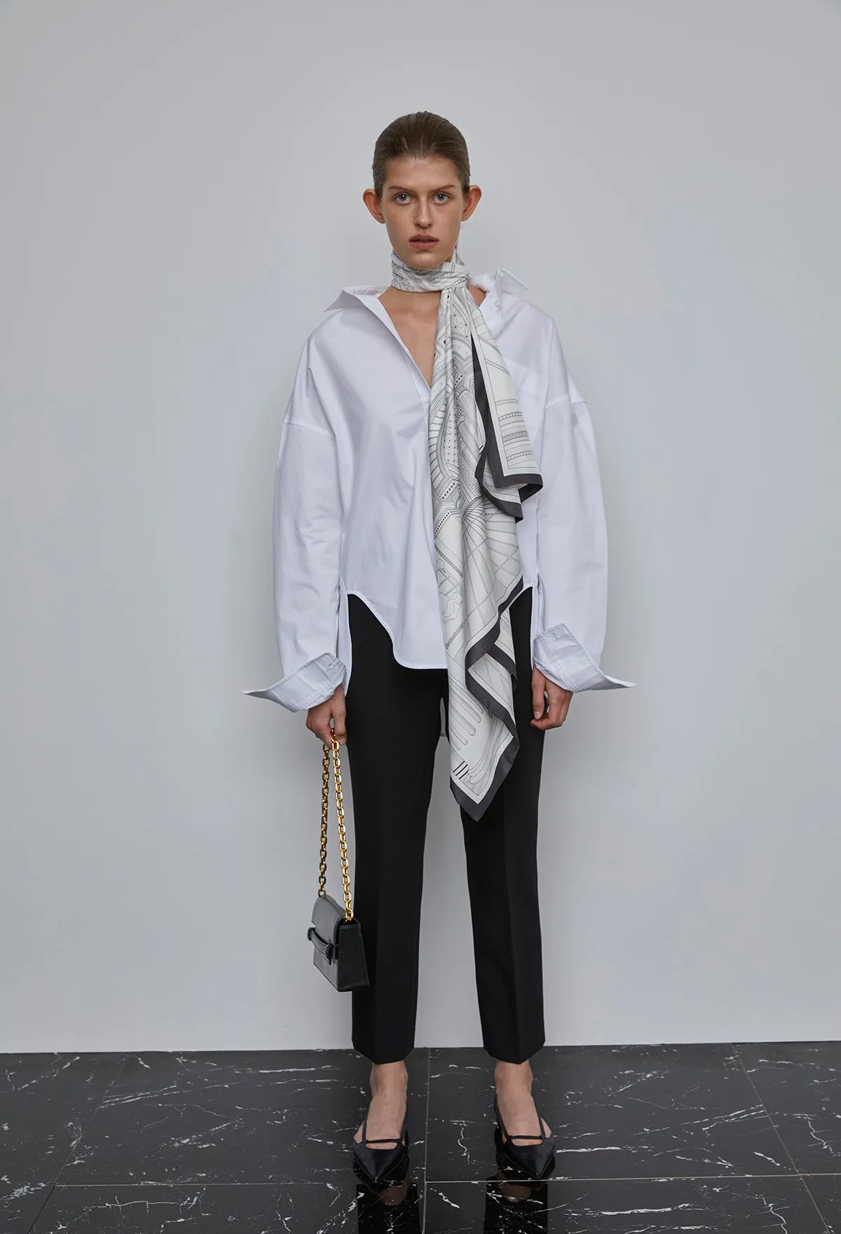 Boy Boxy Shirt In White
