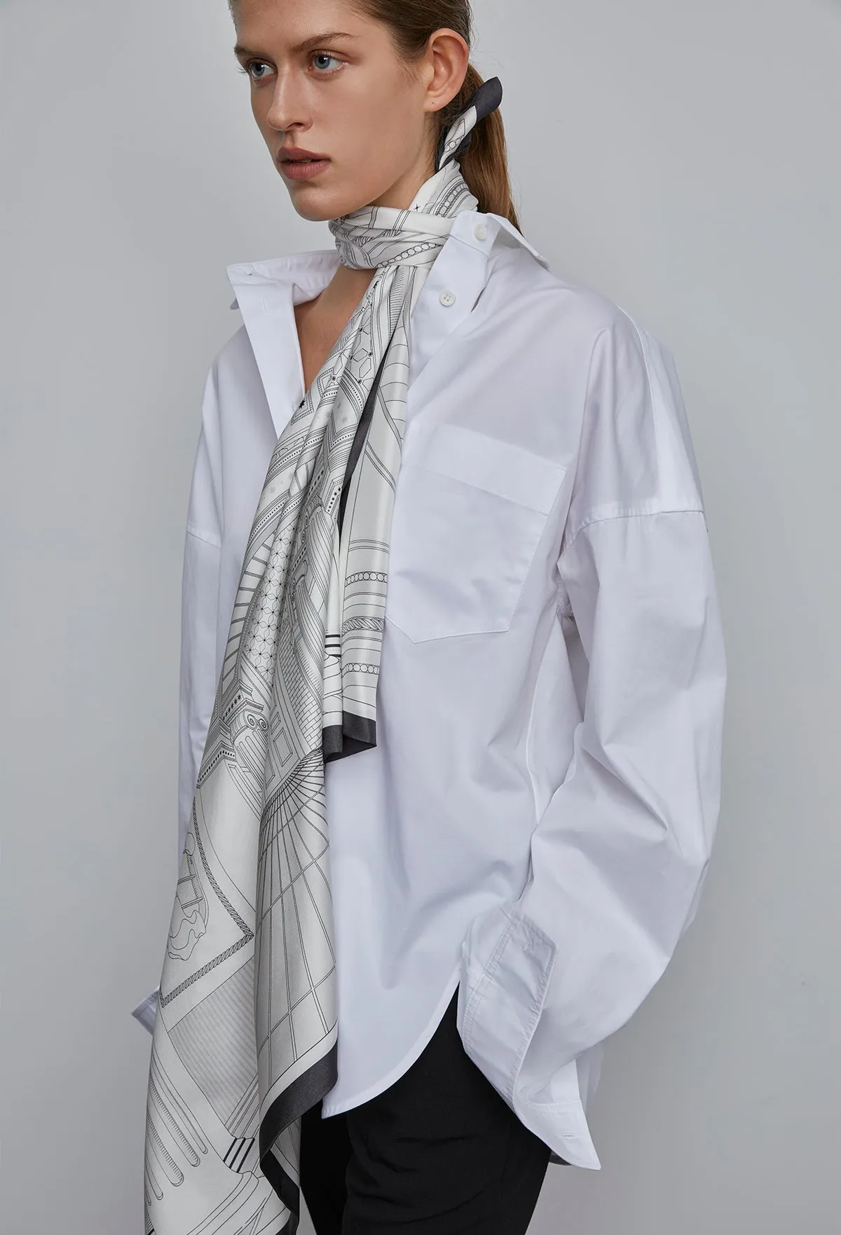 Boy Boxy Shirt In White