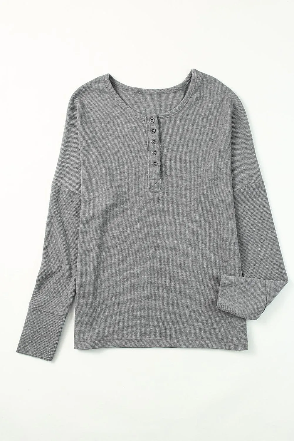 Button-Down Henley Top for Women