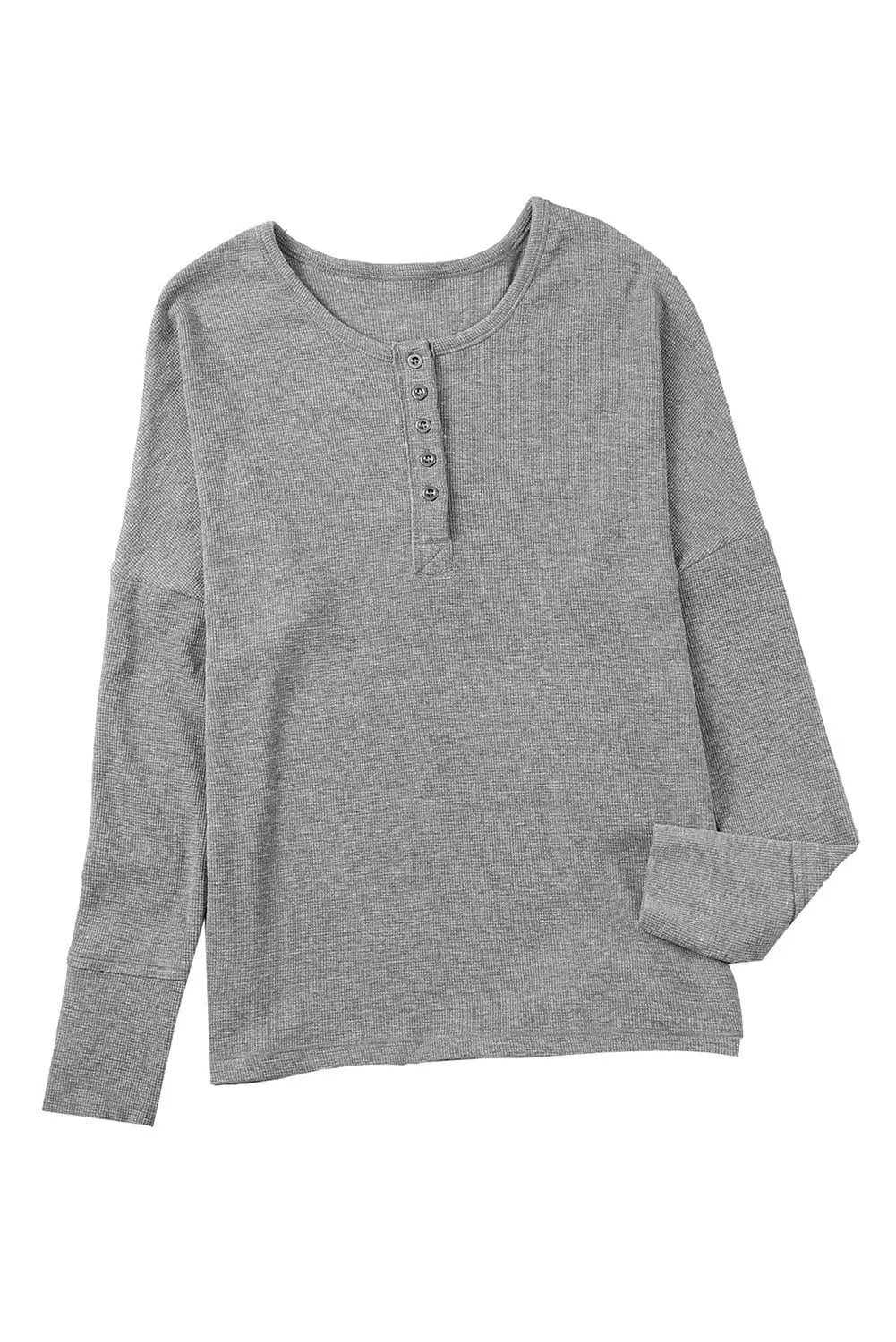 Button-Down Henley Top for Women