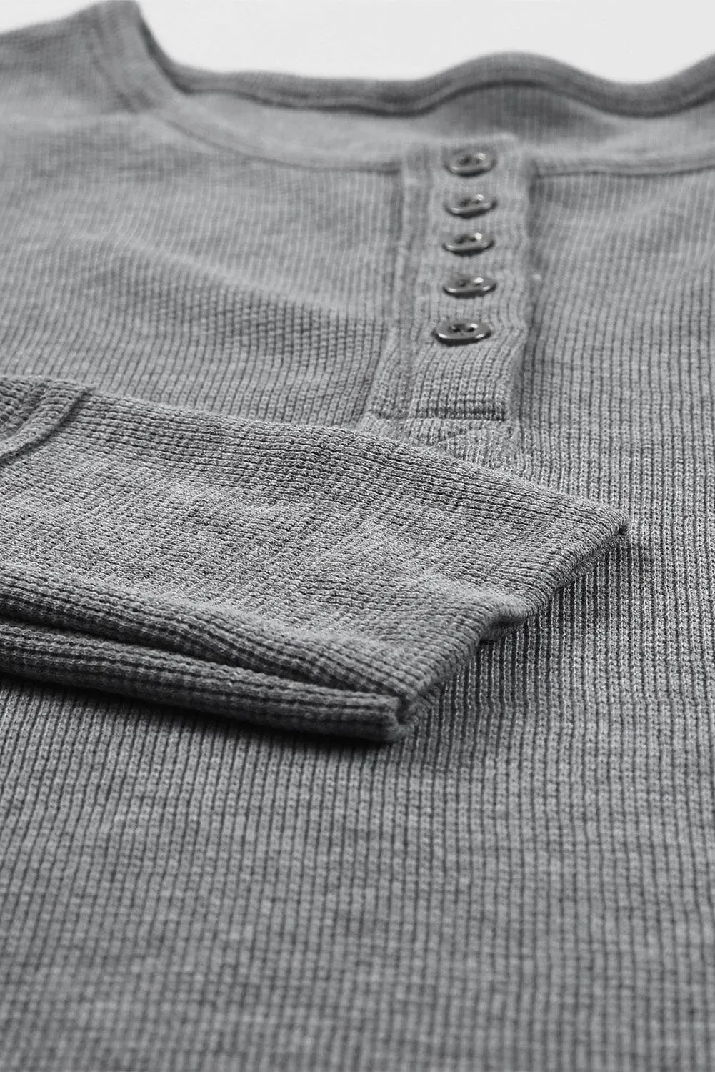 Button-Down Henley Top for Women