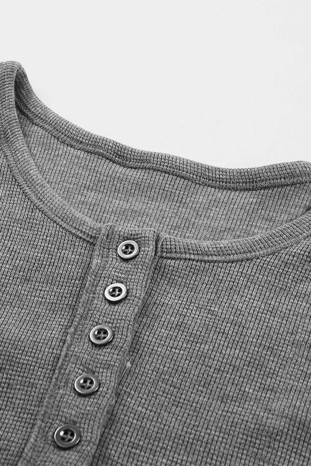 Button-Down Henley Top for Women