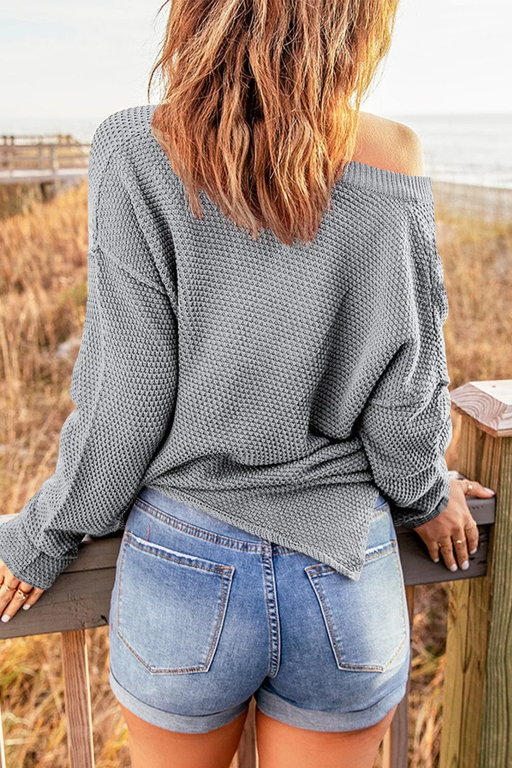 Button-Down Henley Top for Women