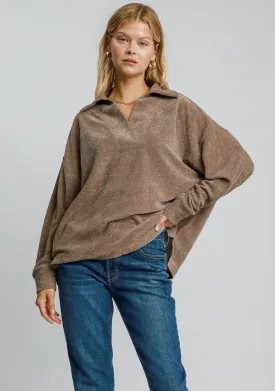 Chenille V-Neck Pullover