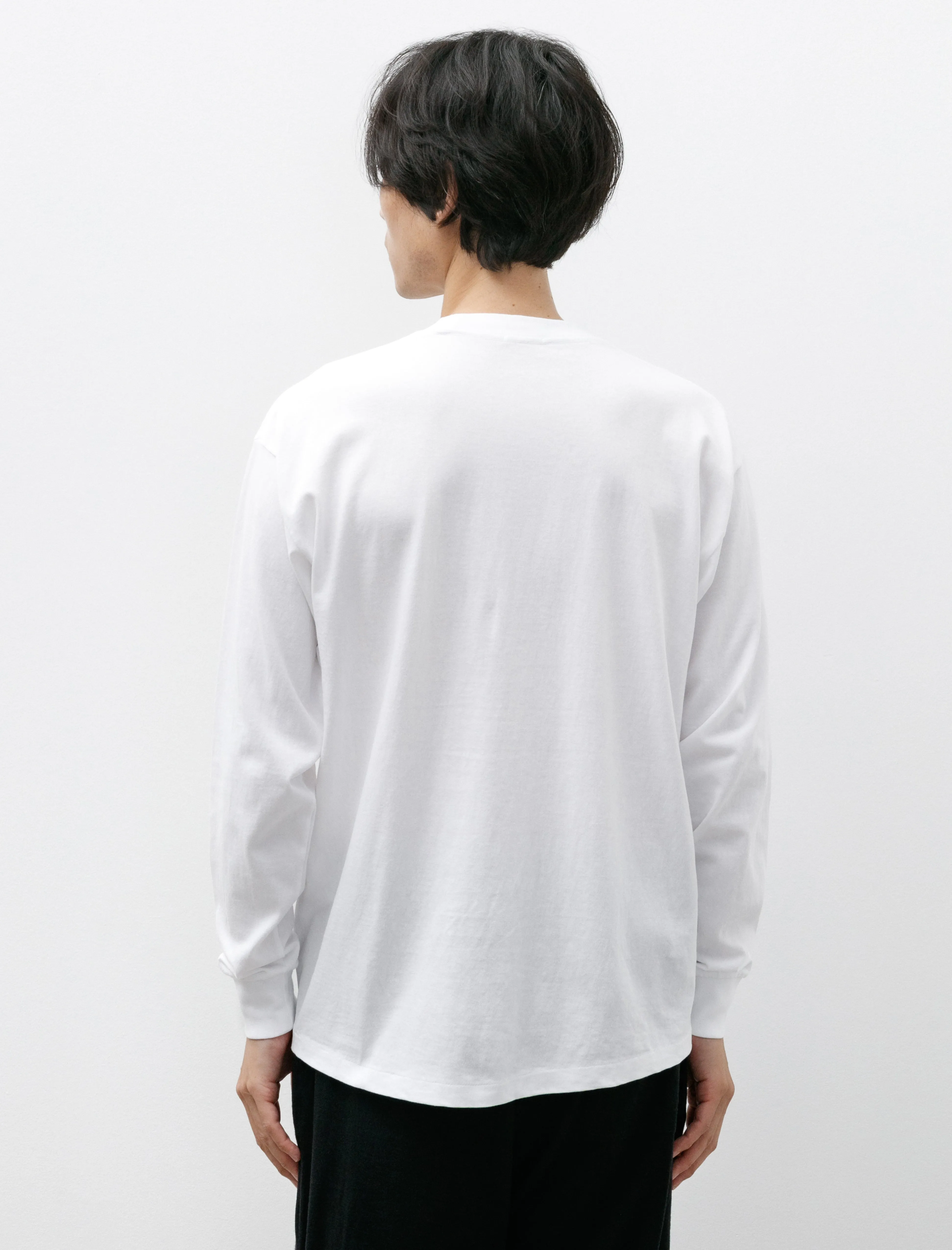Cotton Jersey Long Sleeve T-Shirt White