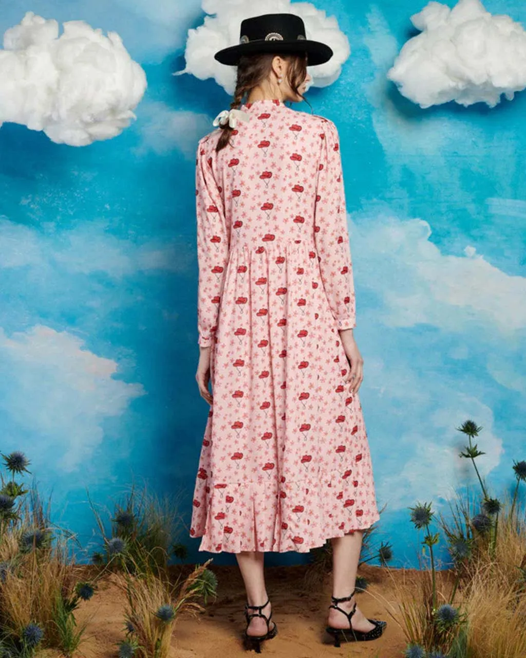Cowgirl Print Midi Dress