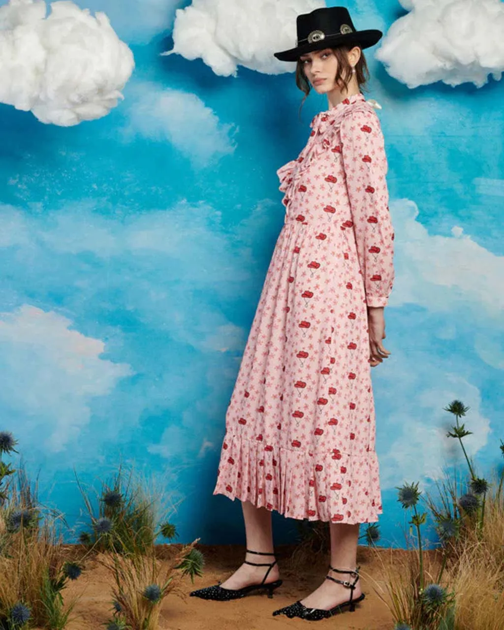 Cowgirl Print Midi Dress