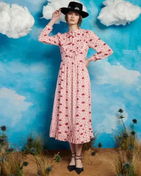 Cowgirl Print Midi Dress