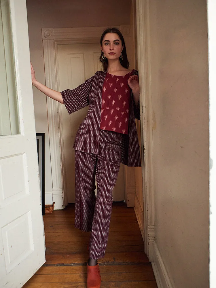 Dana Top - Garnet Ikat