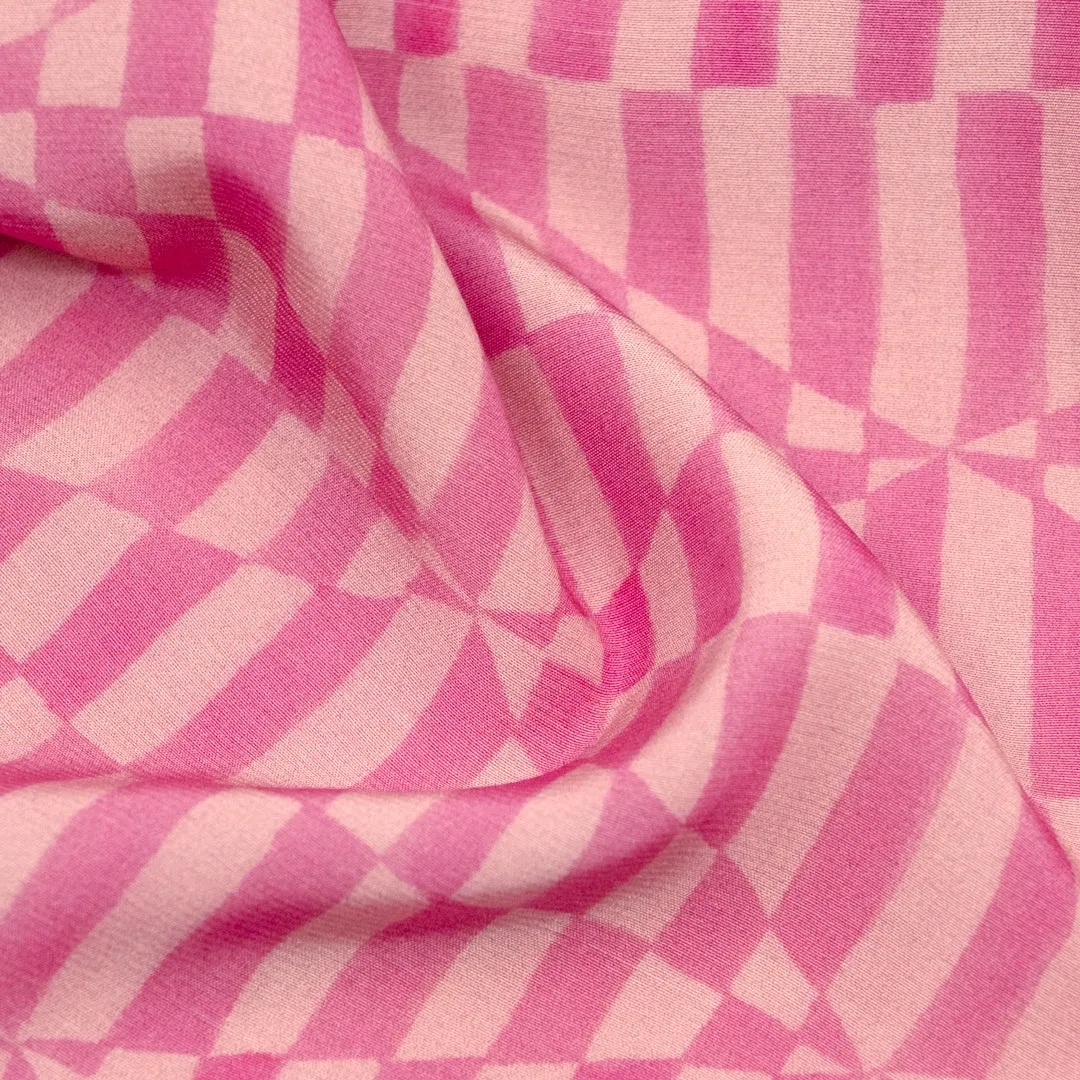 Deadstock Candy Carnival Printed Viscose - Bubblegum