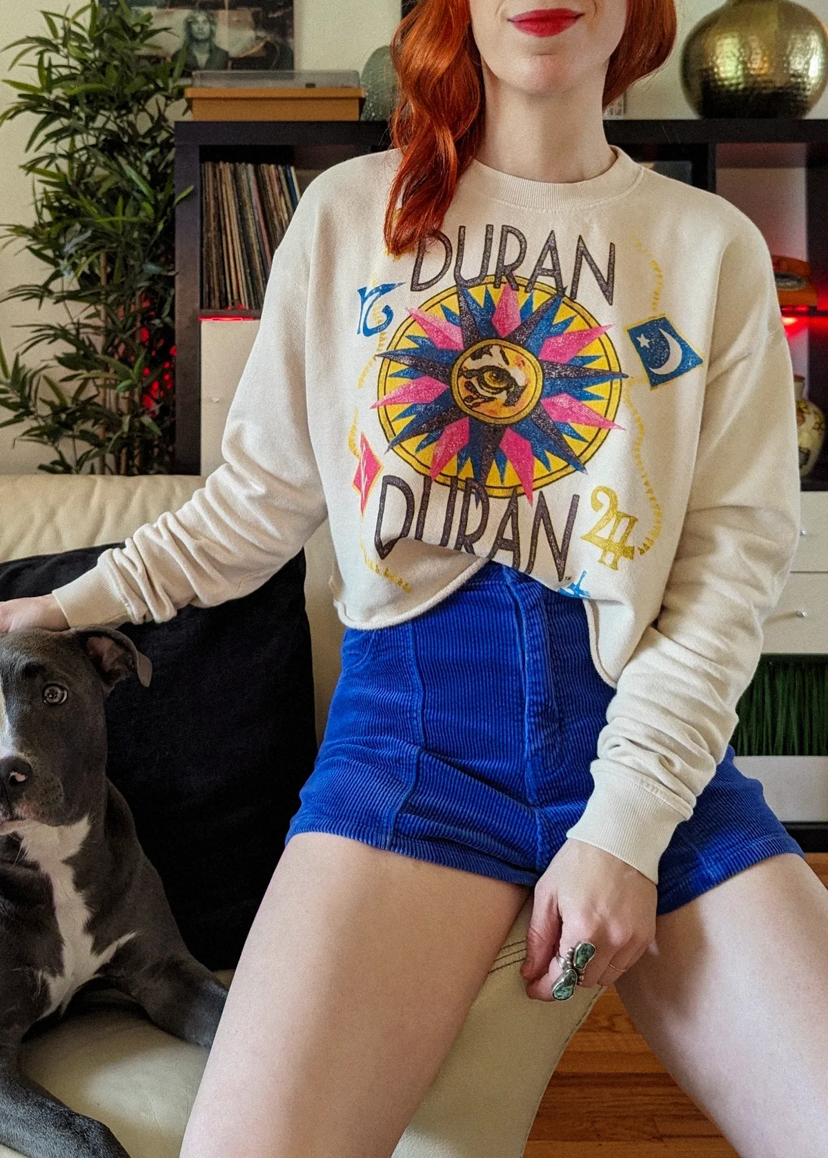 Duran Duran Ragged Tiger 1984 Tour Crop Sweatshirt