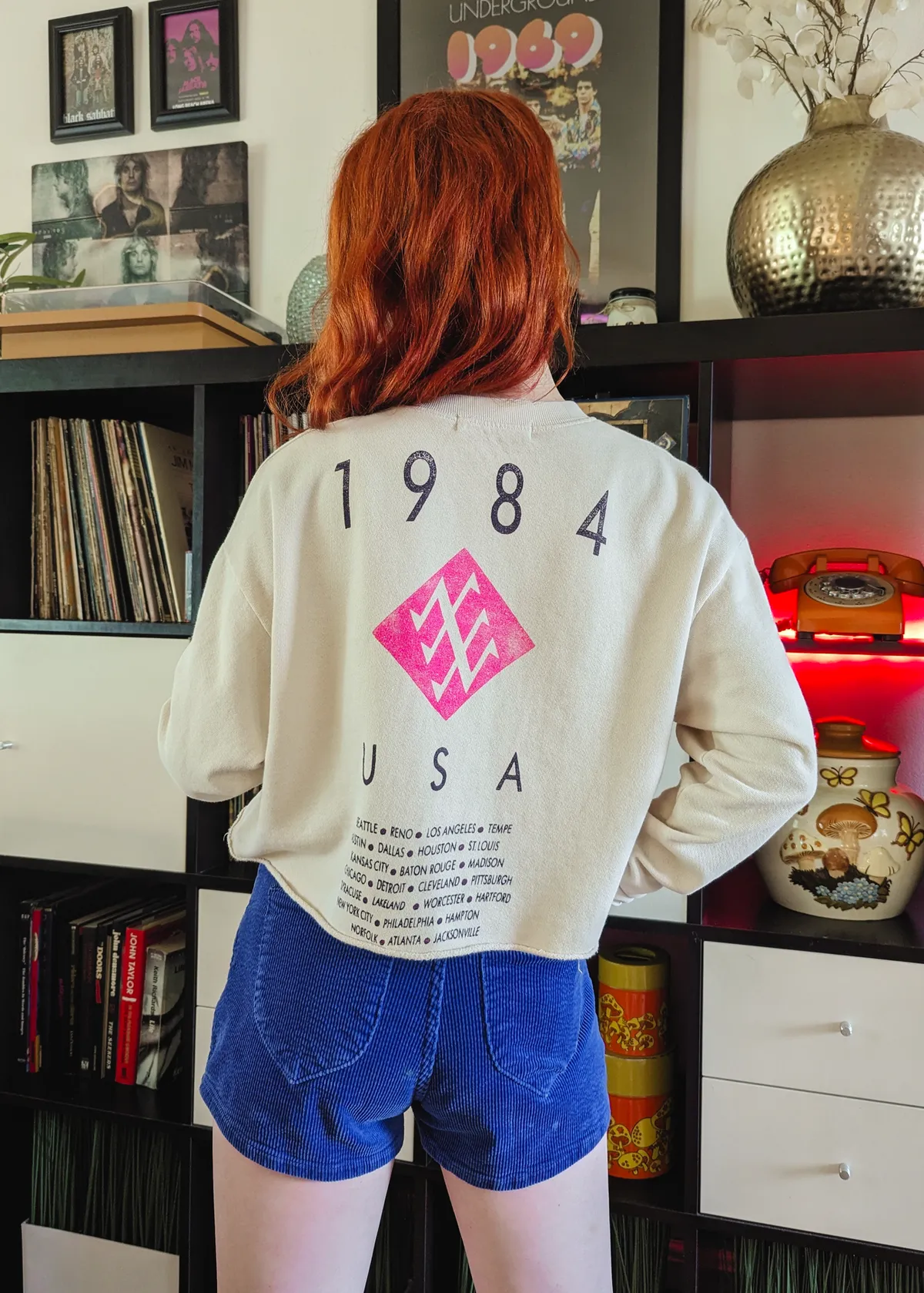 Duran Duran Ragged Tiger 1984 Tour Crop Sweatshirt