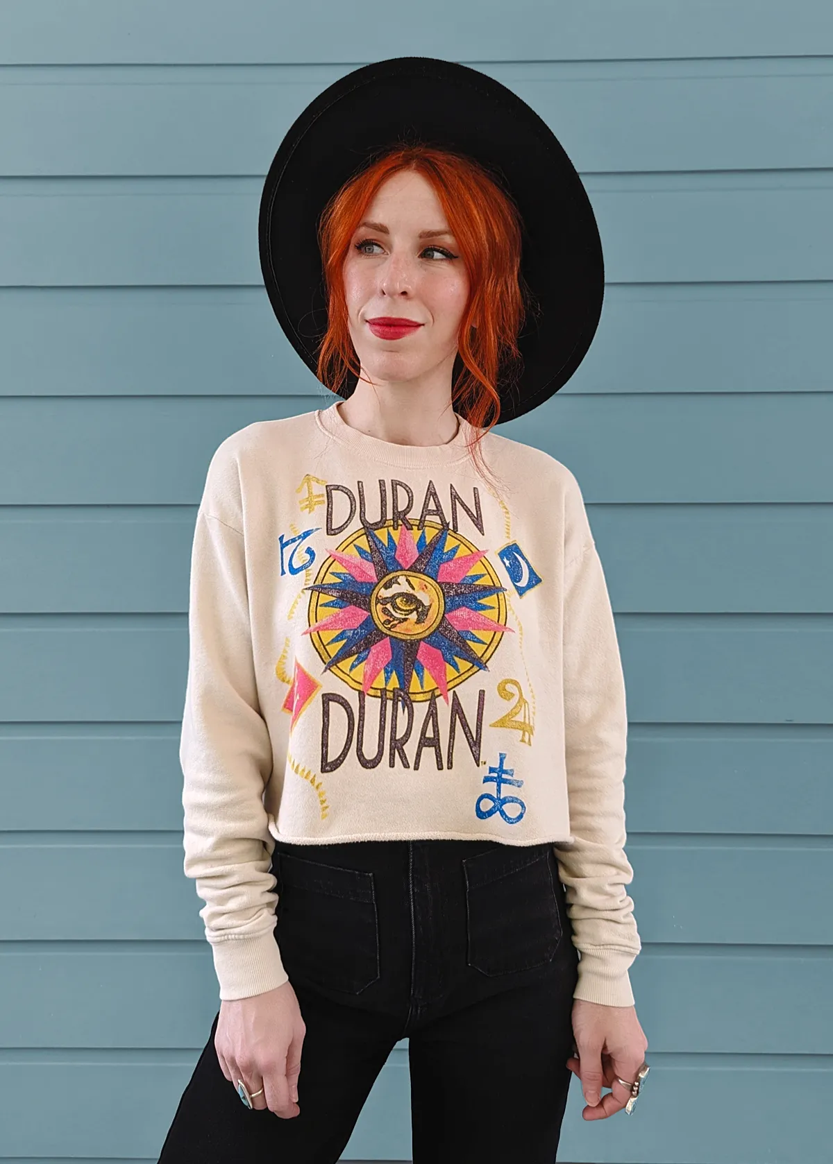 Duran Duran Ragged Tiger 1984 Tour Crop Sweatshirt