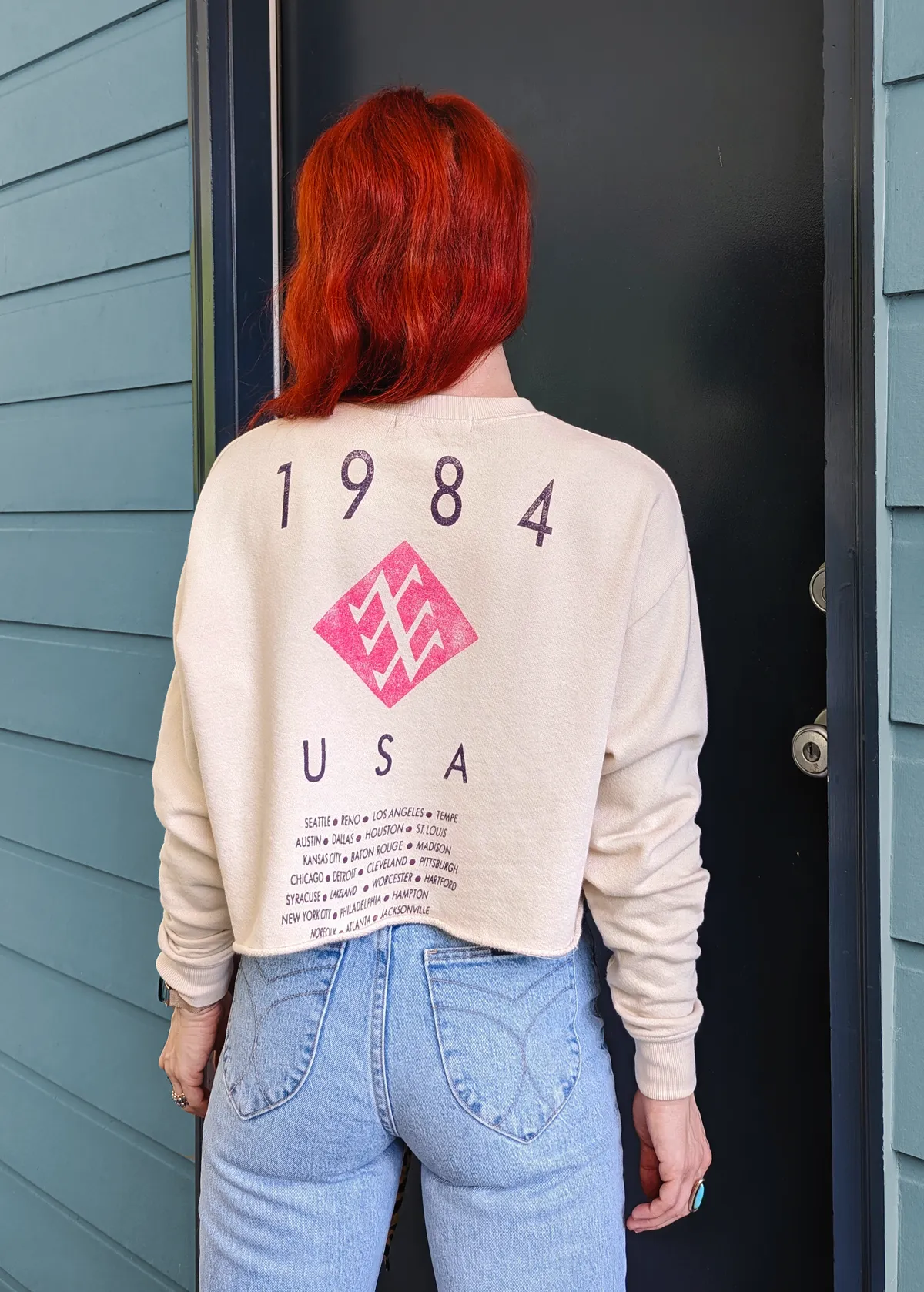 Duran Duran Ragged Tiger 1984 Tour Crop Sweatshirt