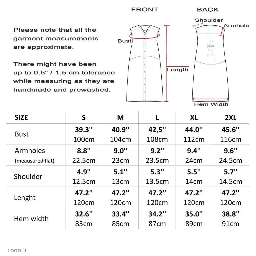 Elastic Back Linen Flax Dress
