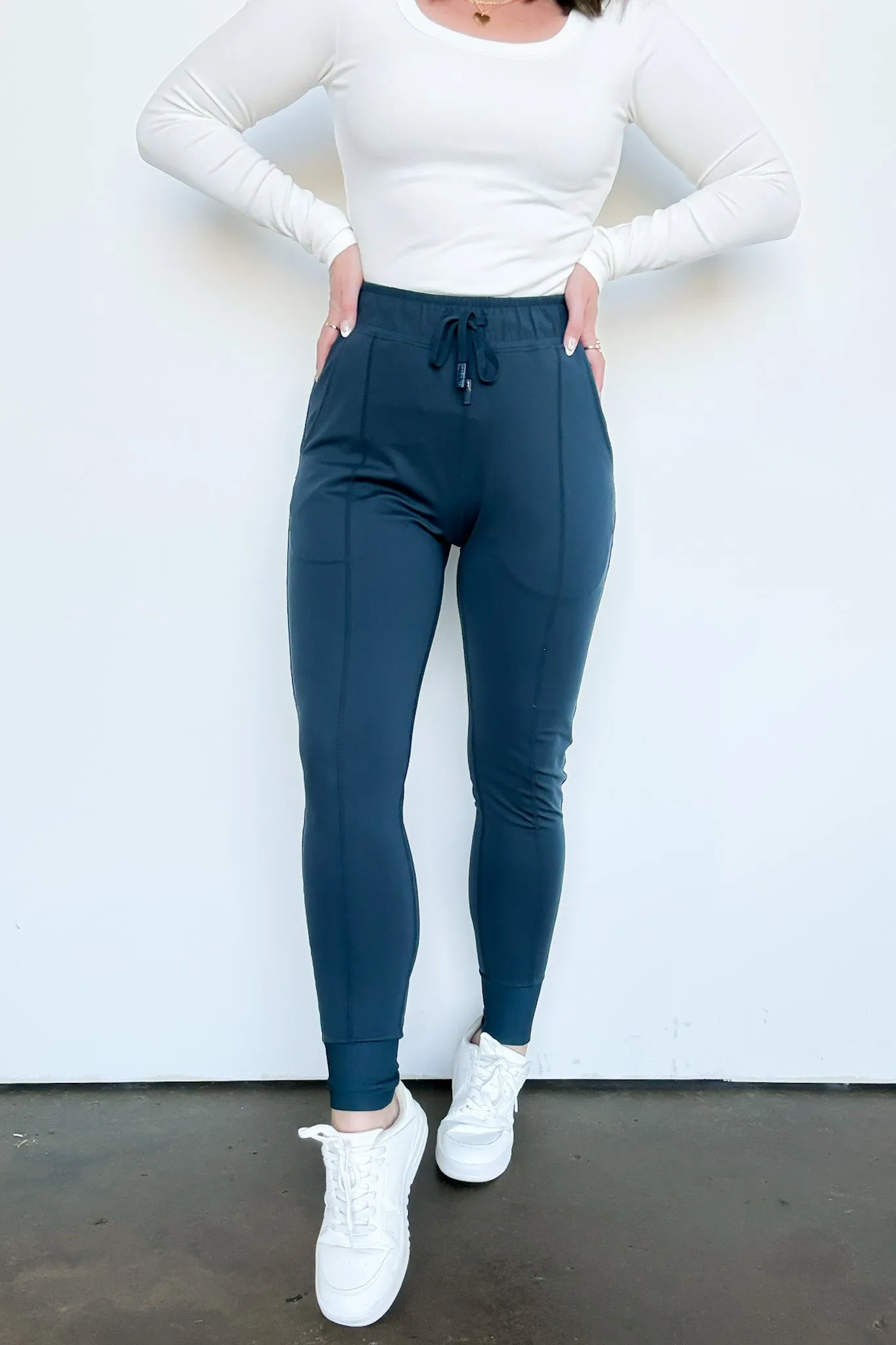 Ellena Drawstring Paneled Joggers