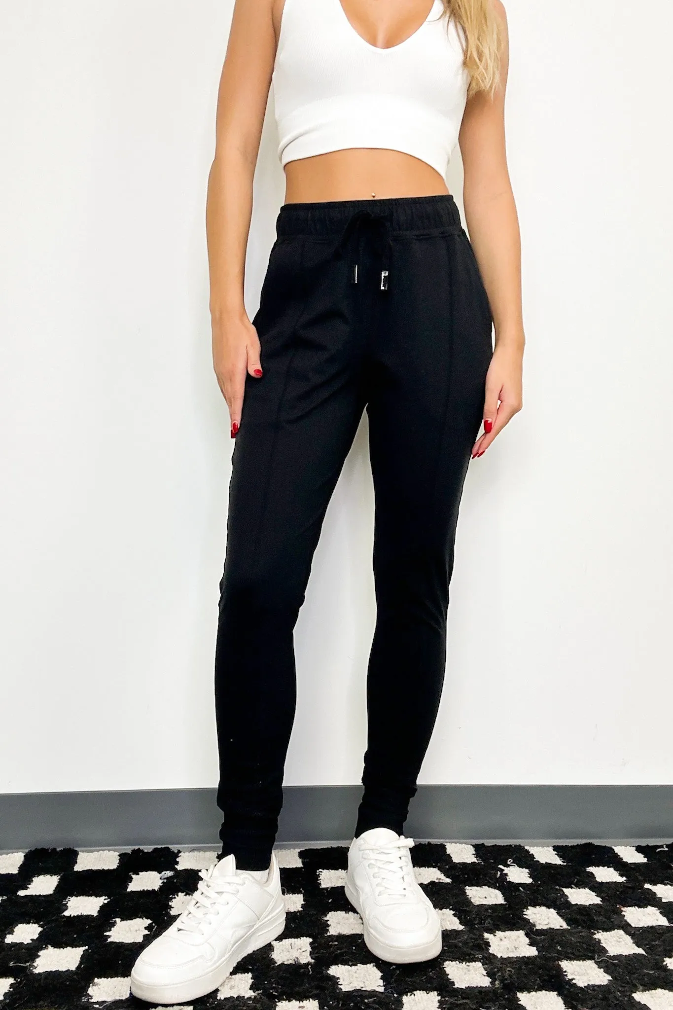 Ellena Drawstring Paneled Joggers