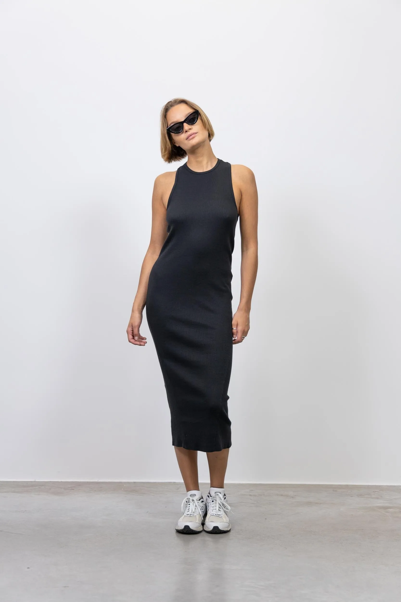 ESSENTIAL RACERBACK TANK MIDI DRESS