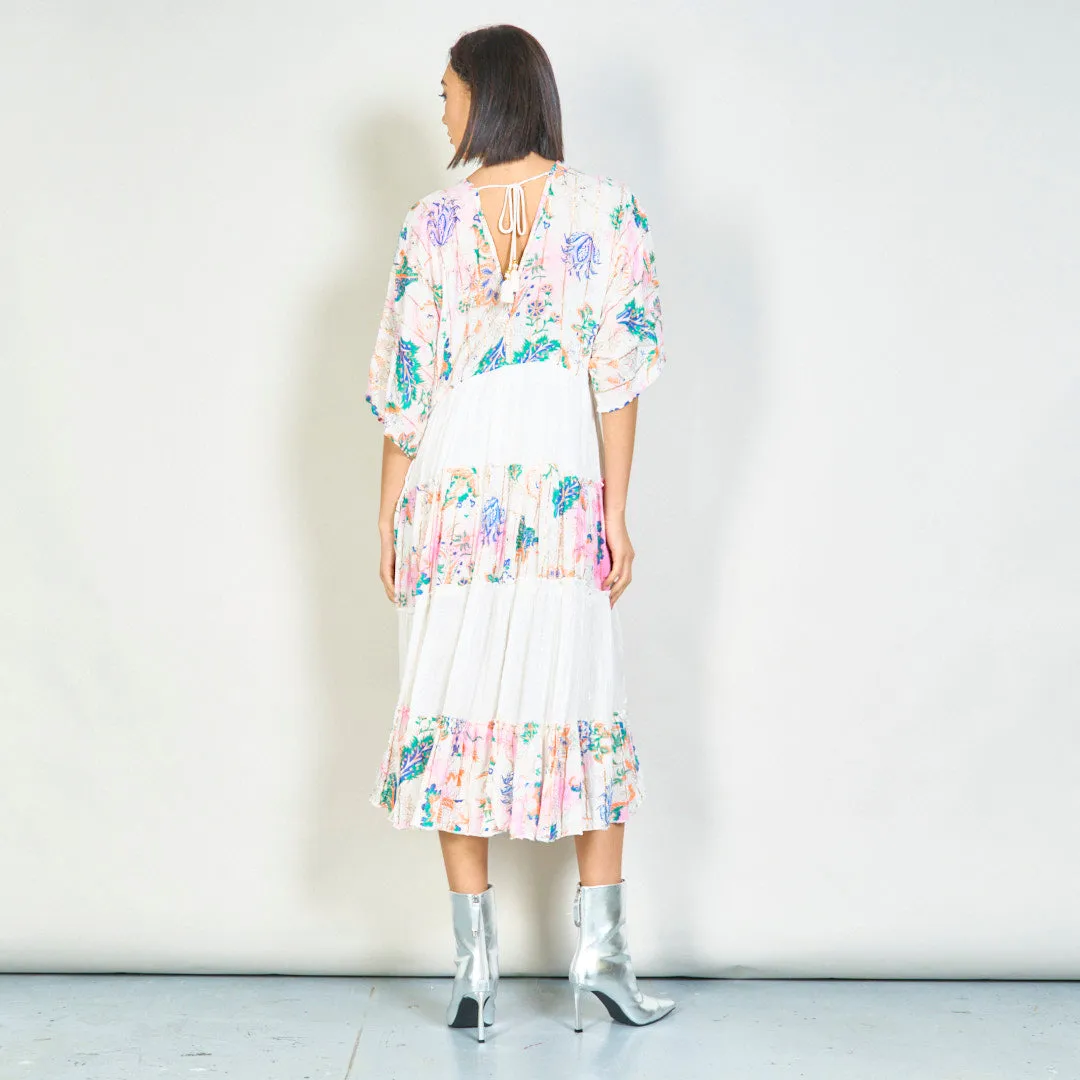 Floral tiered boho maxi dress wholesale