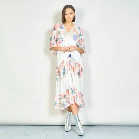 Floral tiered boho maxi dress wholesale
