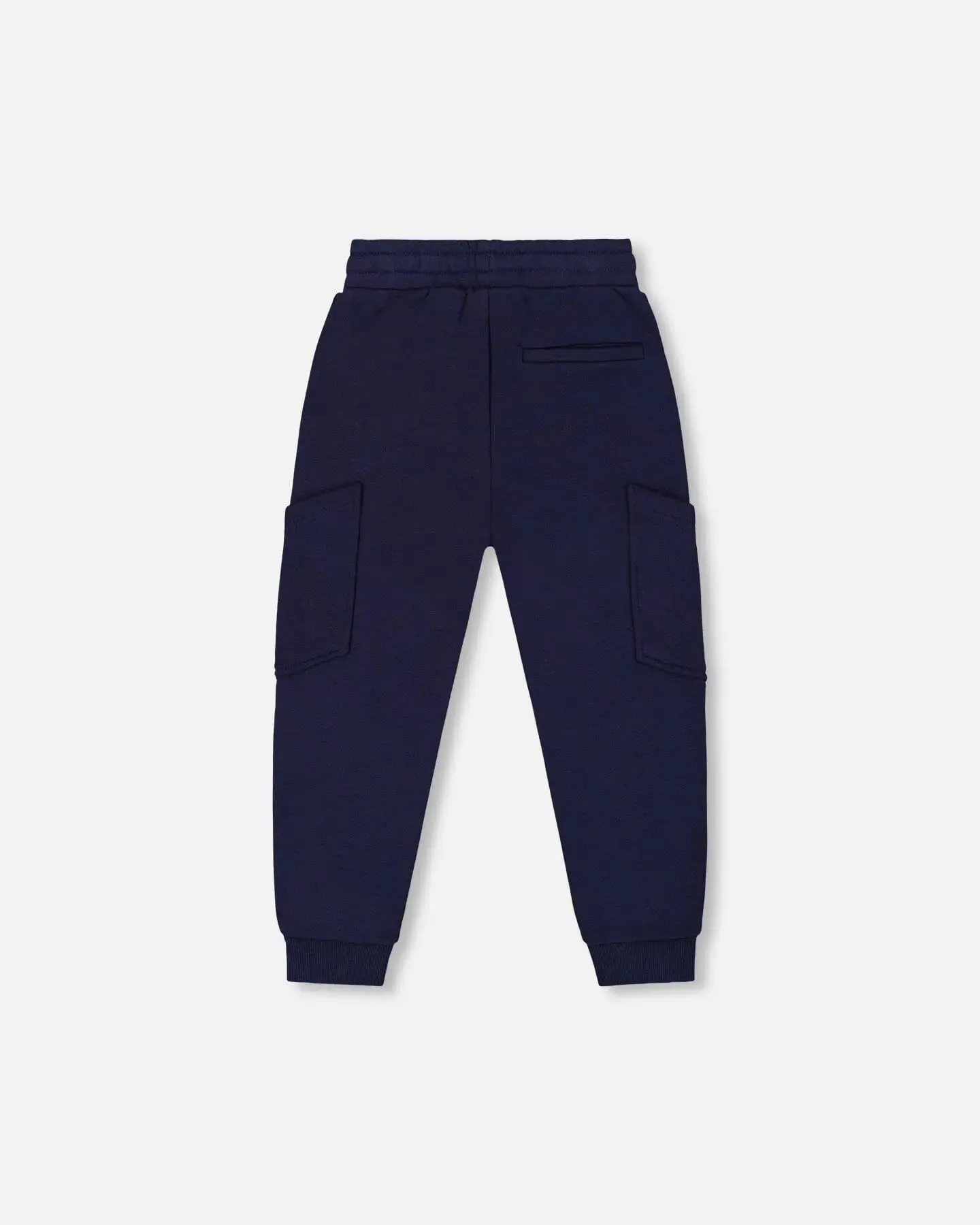 French Terry Sweatpants With Side Pockets Navy Blue