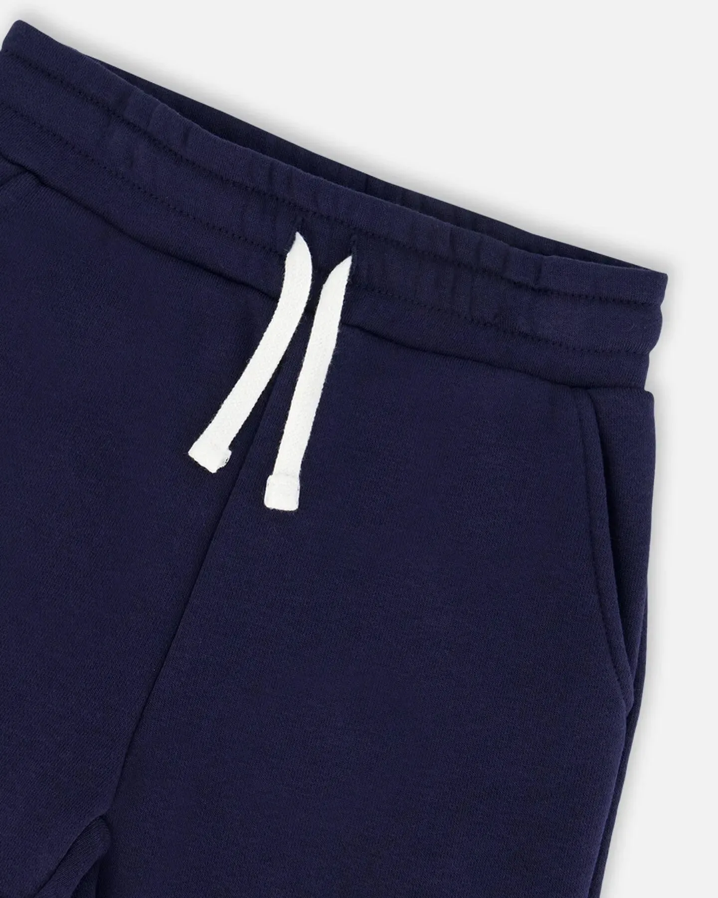 French Terry Sweatpants With Side Pockets Navy Blue