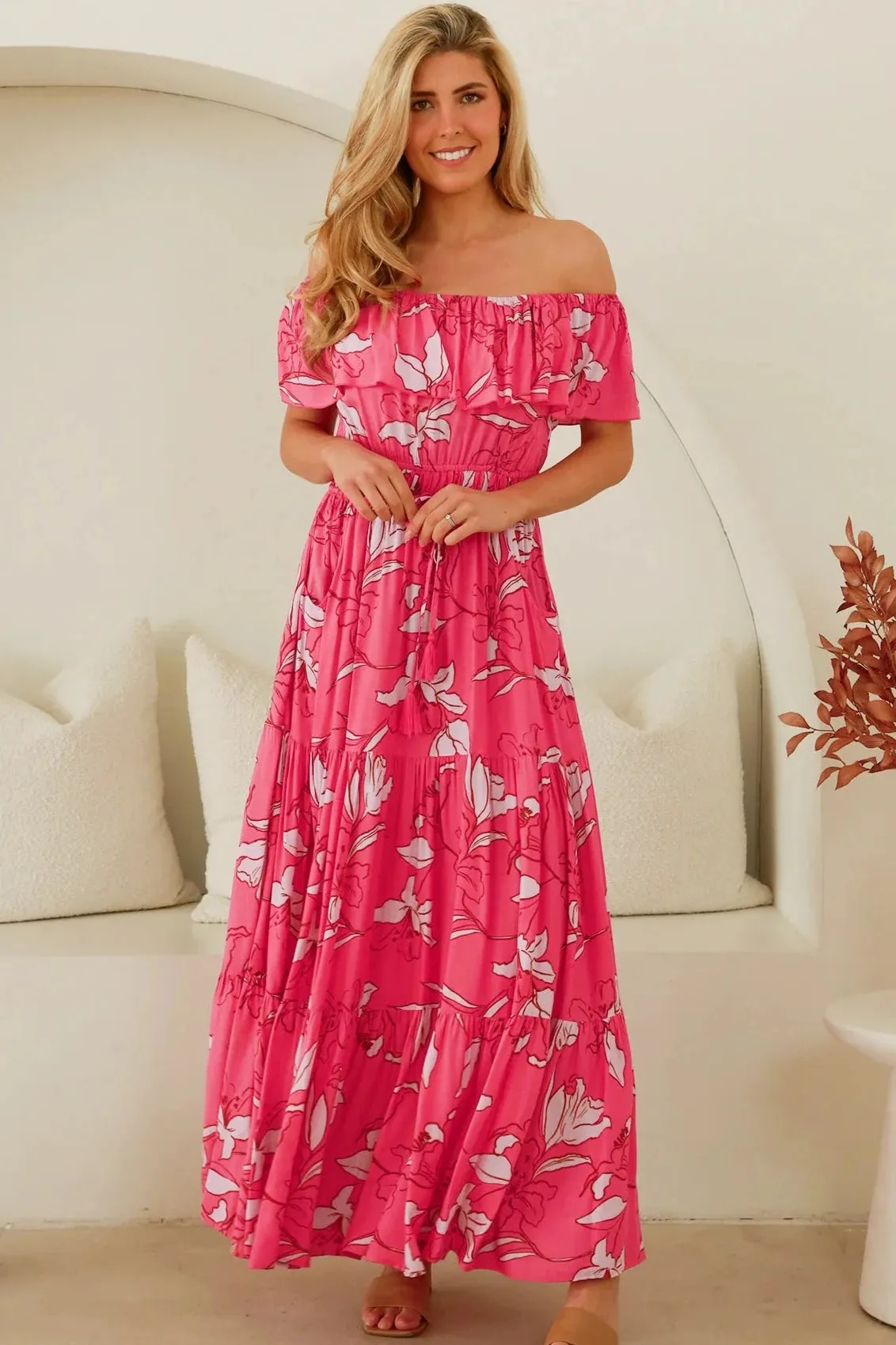 GRACIE OFF THE SHOULDER MAXI DRESS
