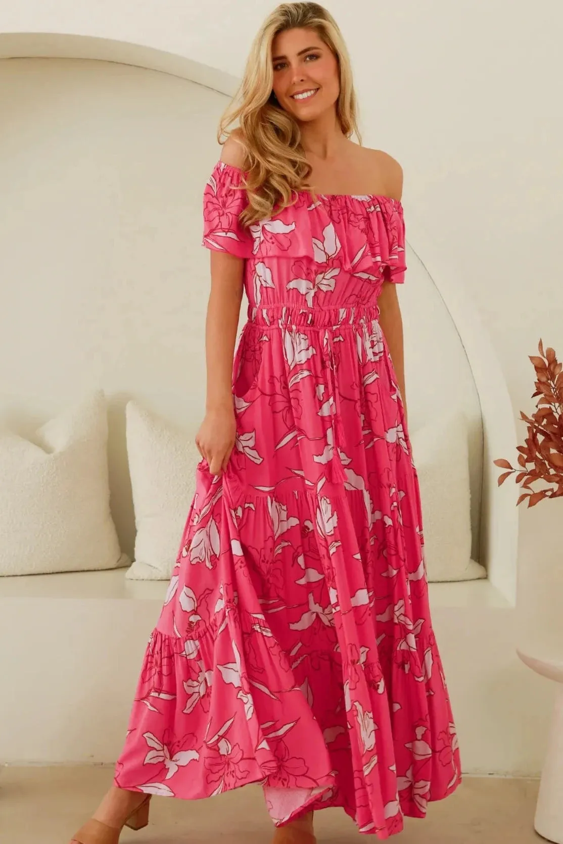 GRACIE OFF THE SHOULDER MAXI DRESS