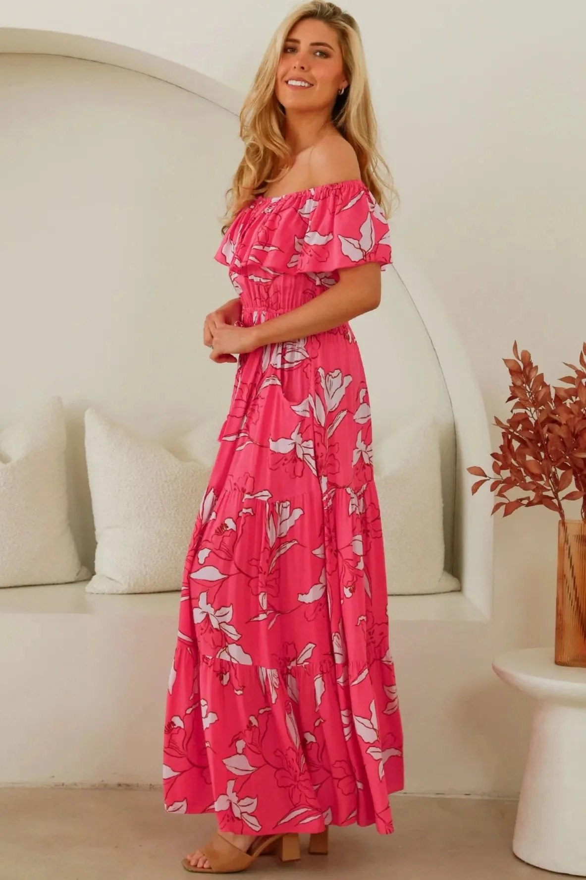 GRACIE OFF THE SHOULDER MAXI DRESS