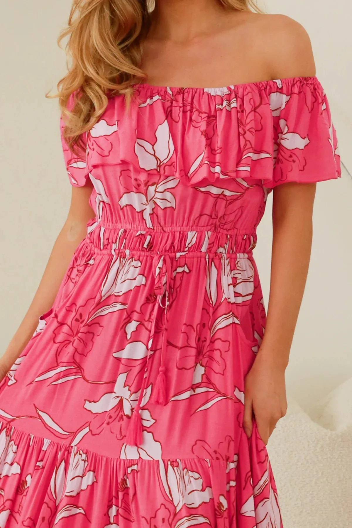 GRACIE OFF THE SHOULDER MAXI DRESS