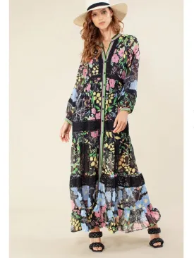 Hale Bob Avene Maxi Dress 1YDS6145 Black