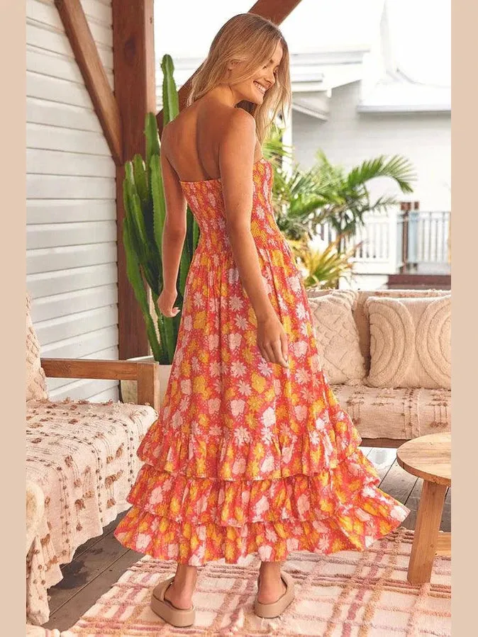 JAASE Follow the Sun Print Samba Maxi Dress