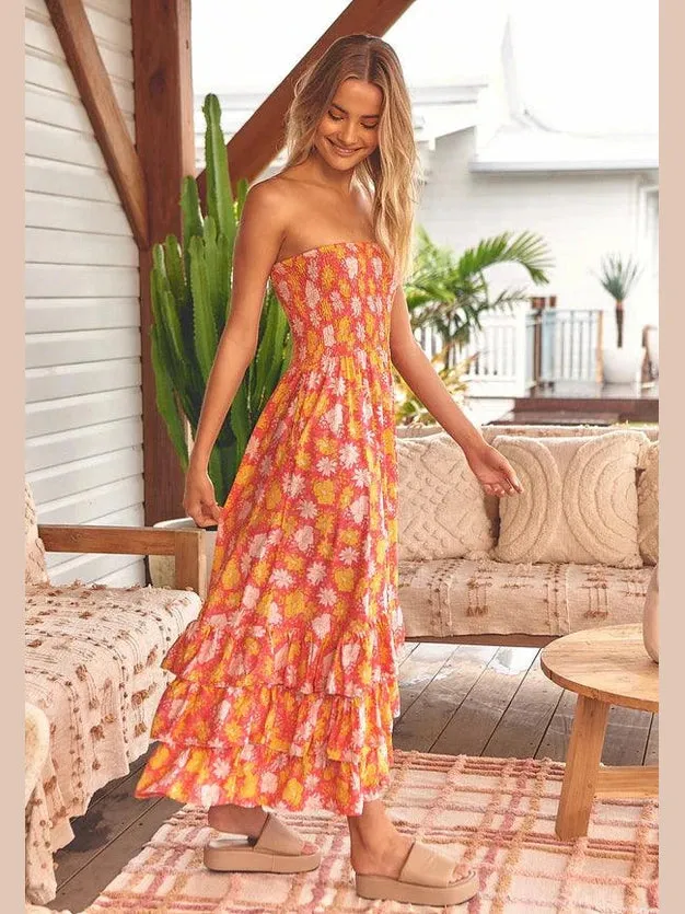 JAASE Follow the Sun Print Samba Maxi Dress