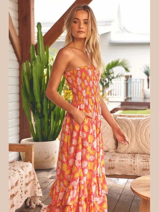 JAASE Follow the Sun Print Samba Maxi Dress