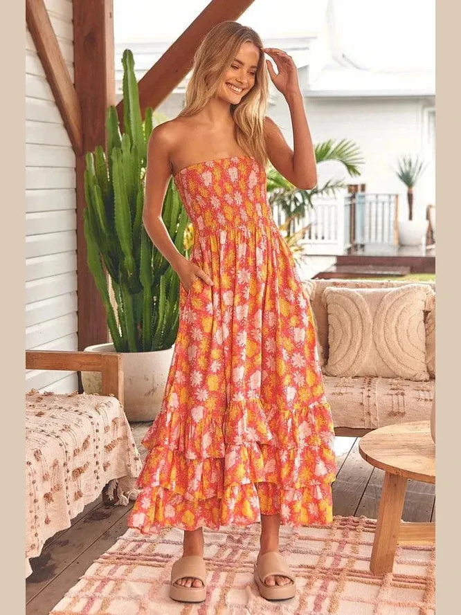 JAASE Follow the Sun Print Samba Maxi Dress