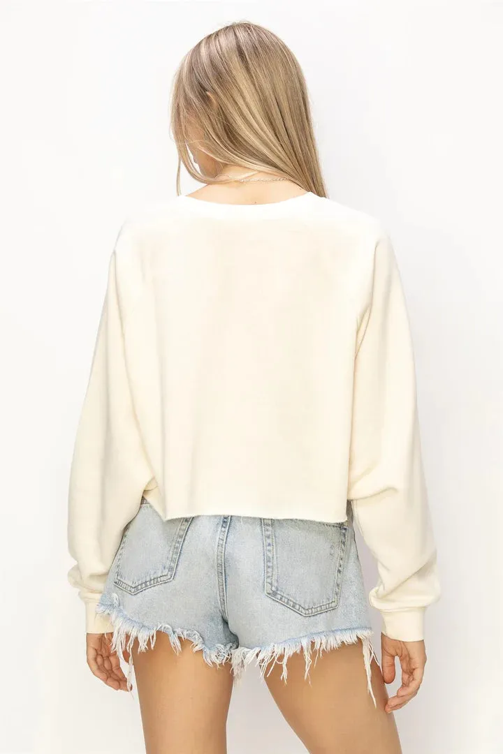 Laid Back Casual Crop Sweatshirt