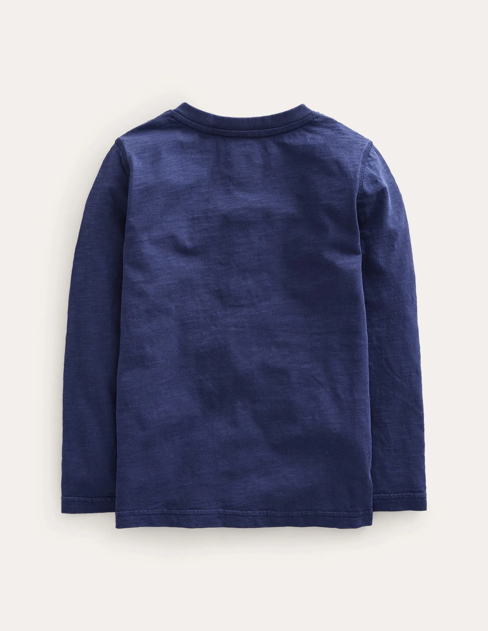Long Sleeve Henley T-shirt-Navy