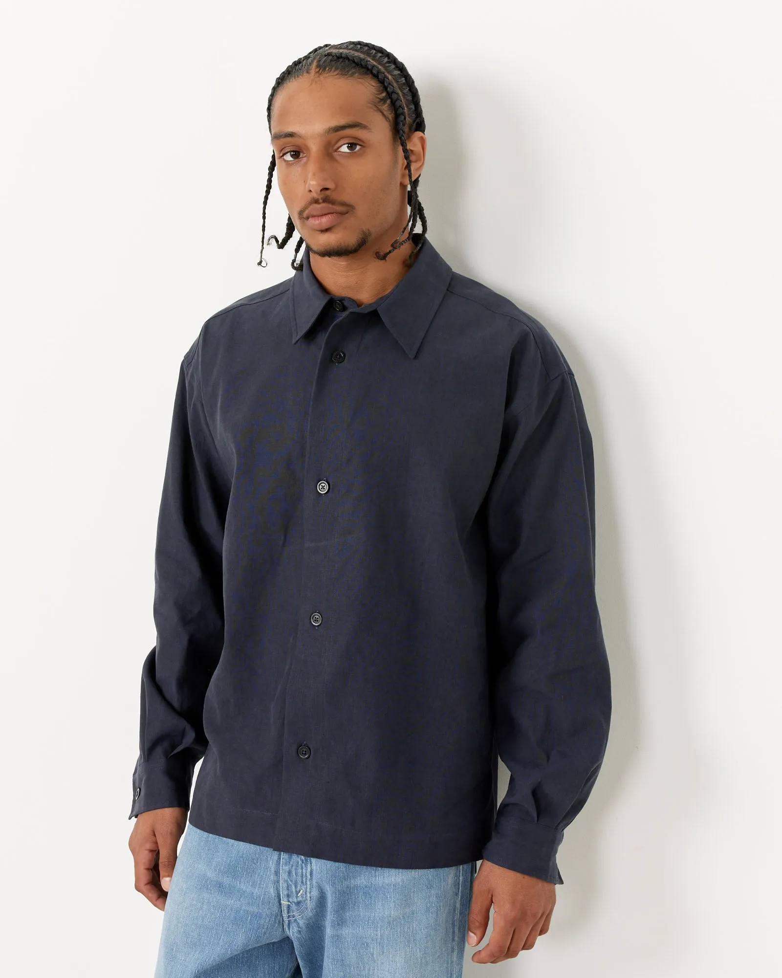 Minimal Boxy Shirt in Ink
