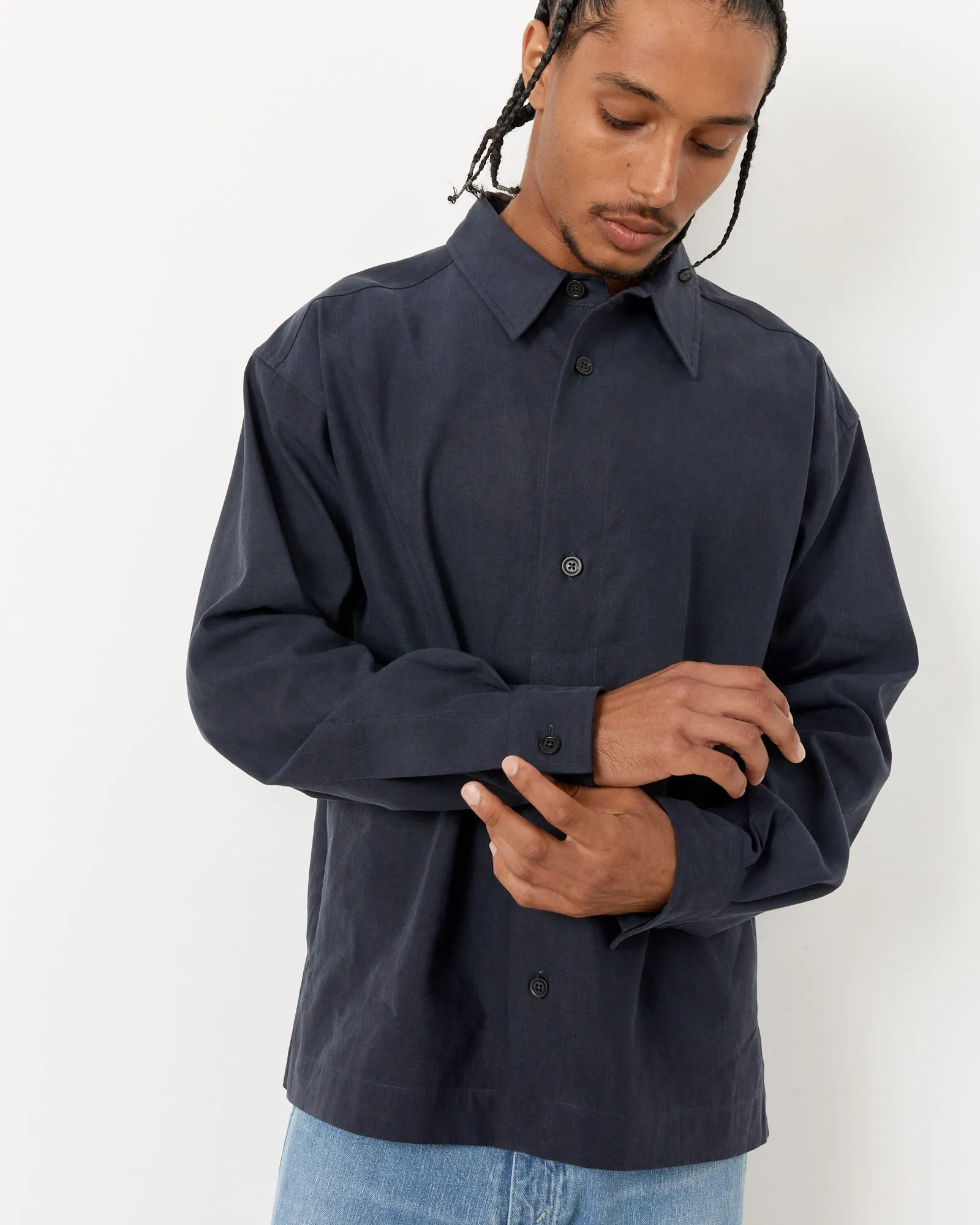 Minimal Boxy Shirt in Ink