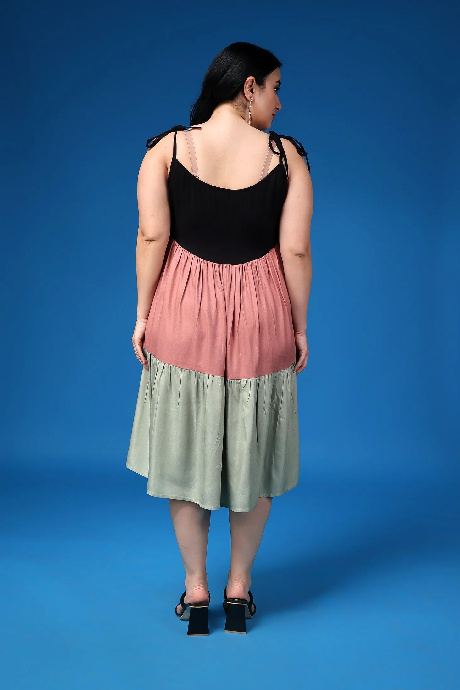 Multicolored Layered Dress